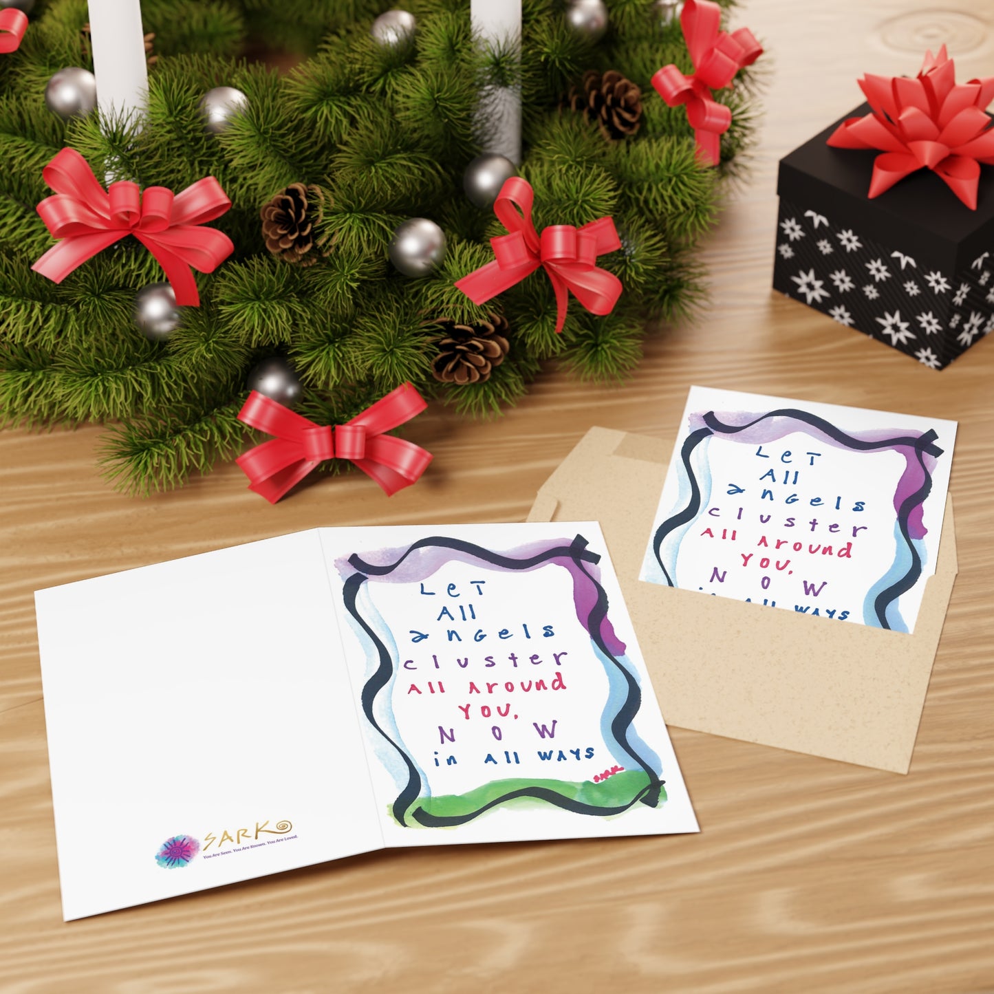 Let All Angels Cluster Around You, SARK Greeting Cards (1 or 10-pcs)