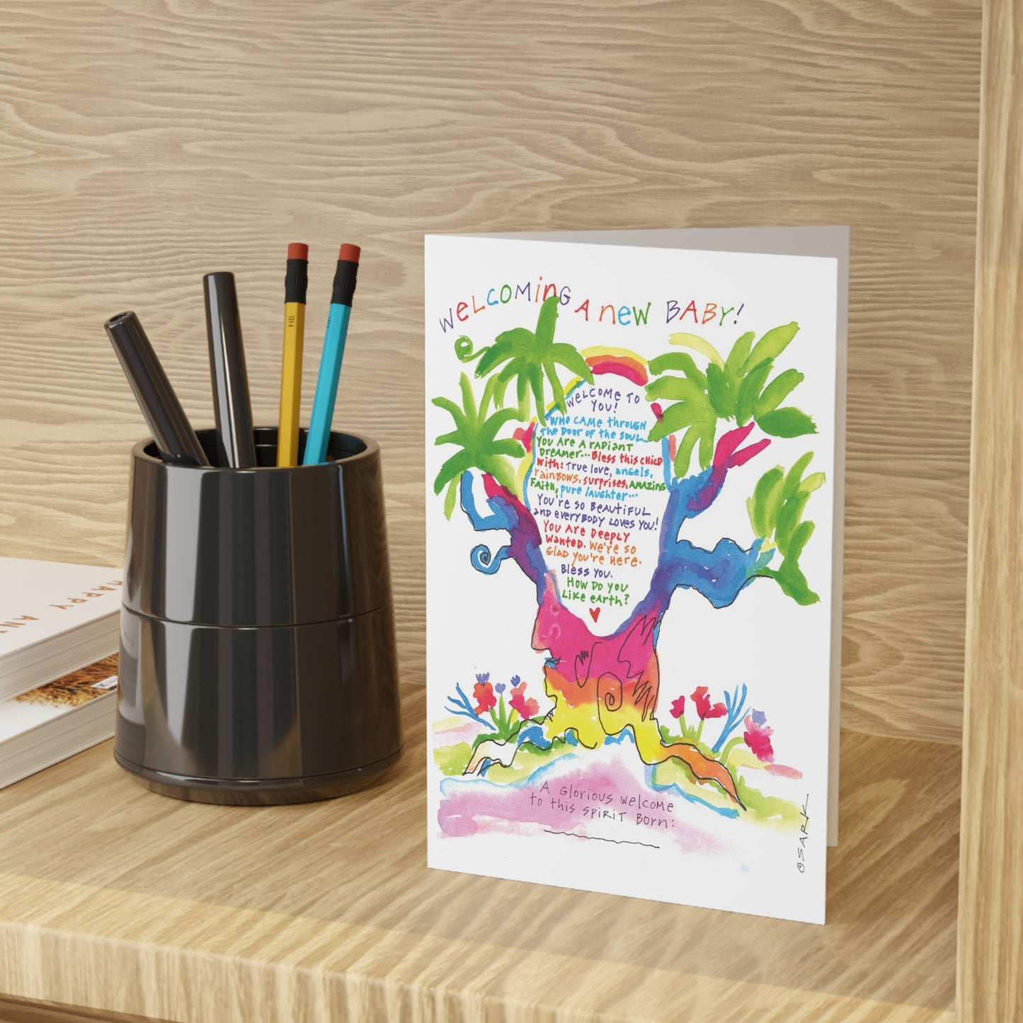 Welcoming A New Baby, SARK Greeting Cards (1 or 10-pcs)