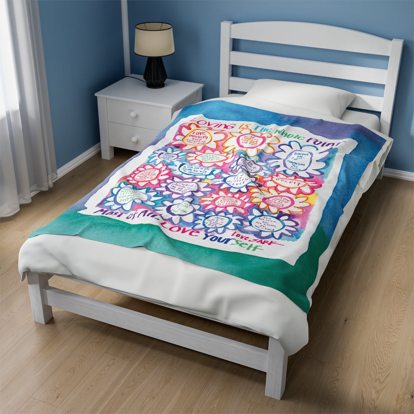 Loving Is The Whole Point by SARK - Velveteen Plush Blanket