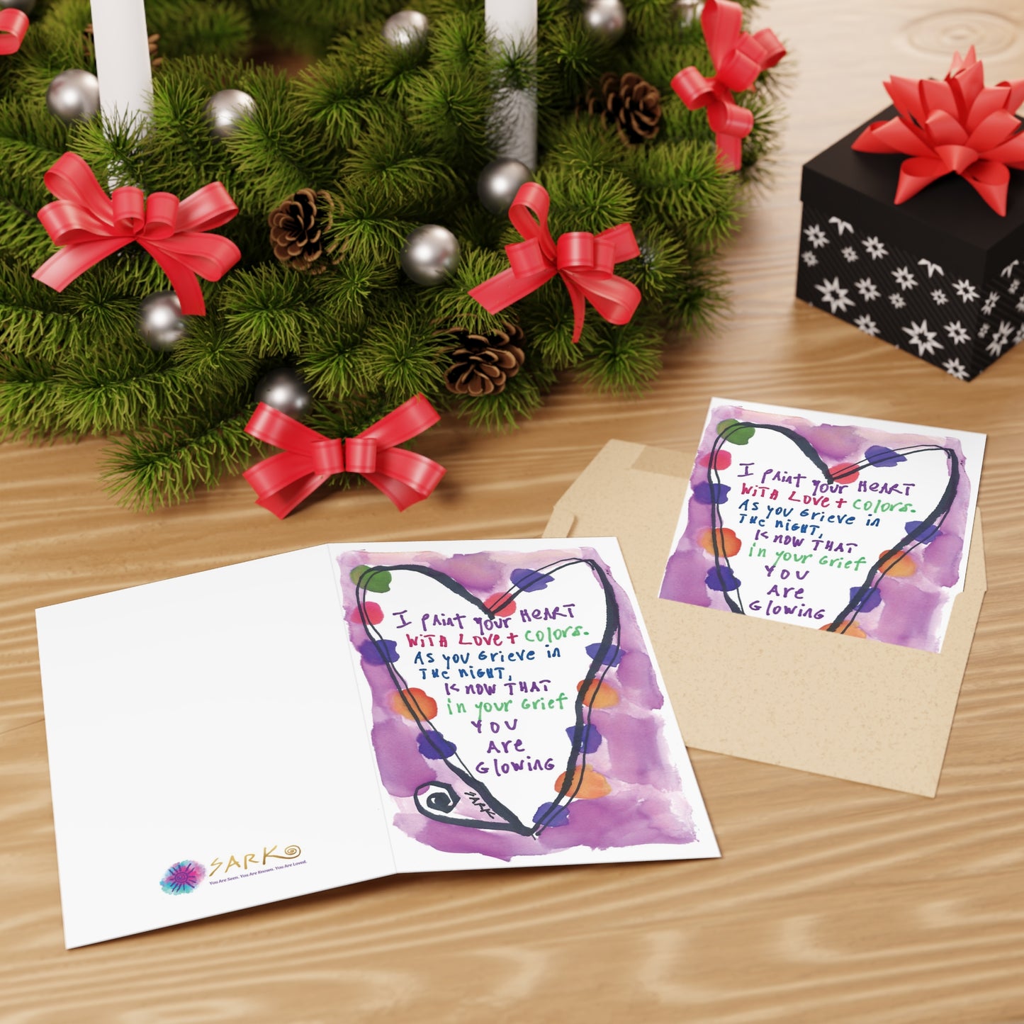 I Paint Your Hear with Love, SARK Greeting Cards (1 or 10-pcs)
