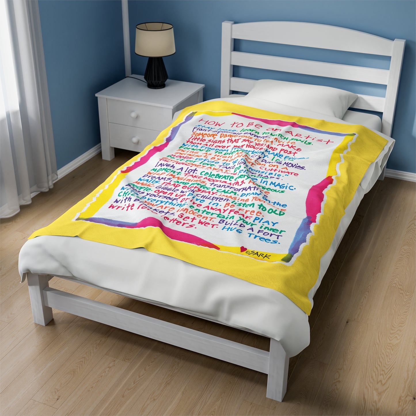 How To Be An Artist by SARK - Velveteen Plush Blanket