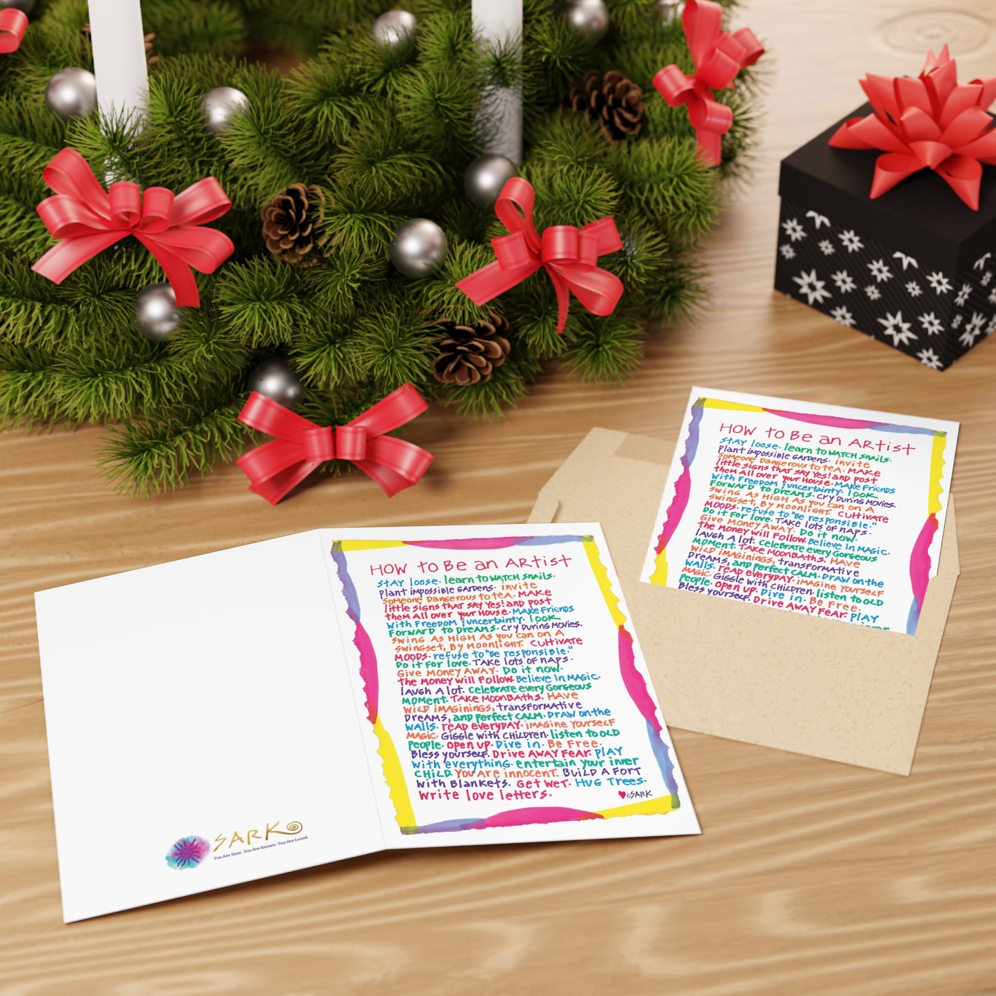 How To Be An Artist, SARK Greeting Cards (1 or 10-pcs)