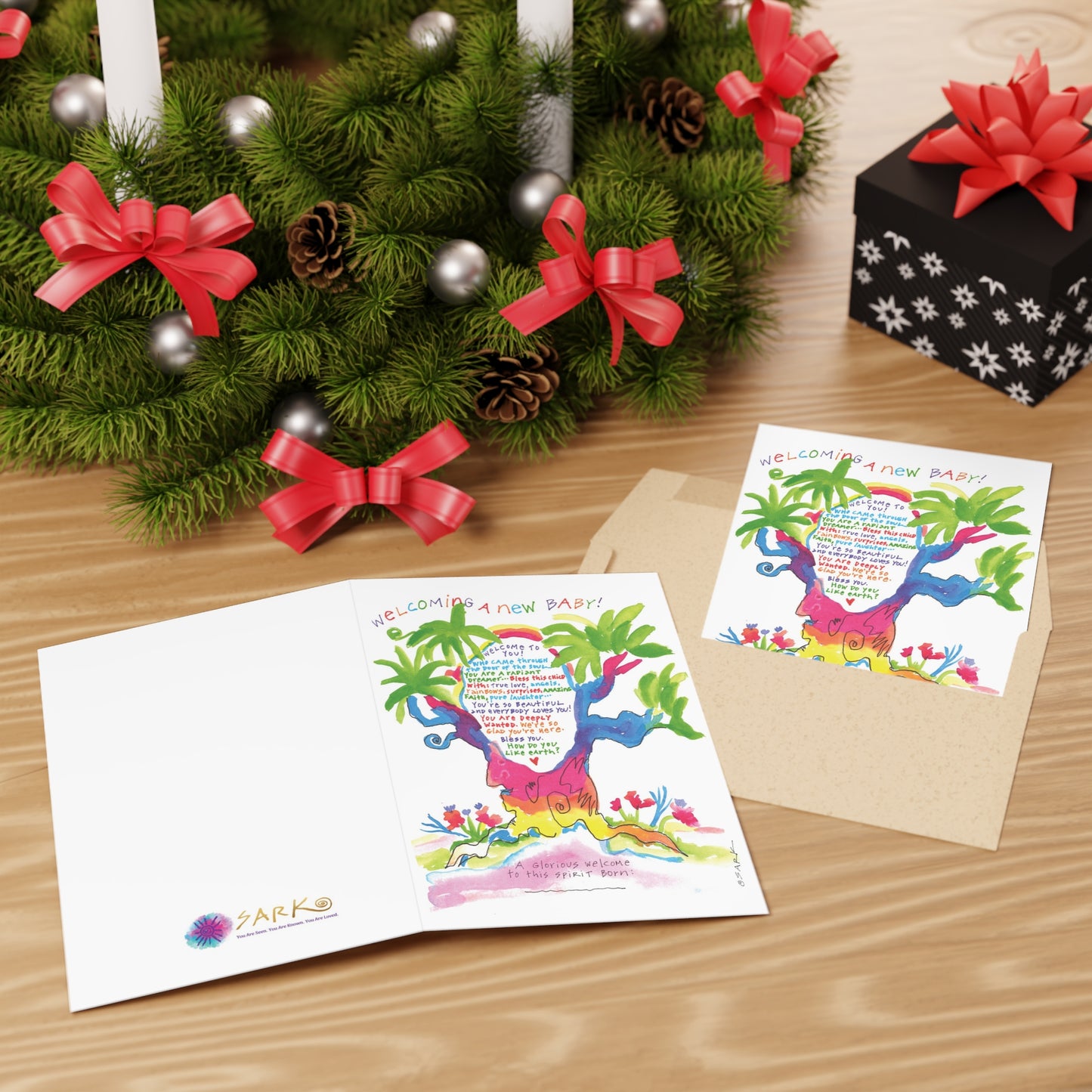 Welcoming A New Baby, SARK Greeting Cards (1 or 10-pcs)