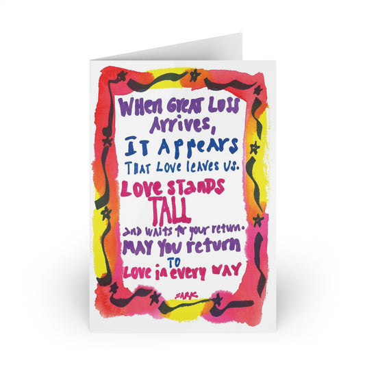 Love Stands TALL, SARK Greeting Cards (1 or 10-pcs)