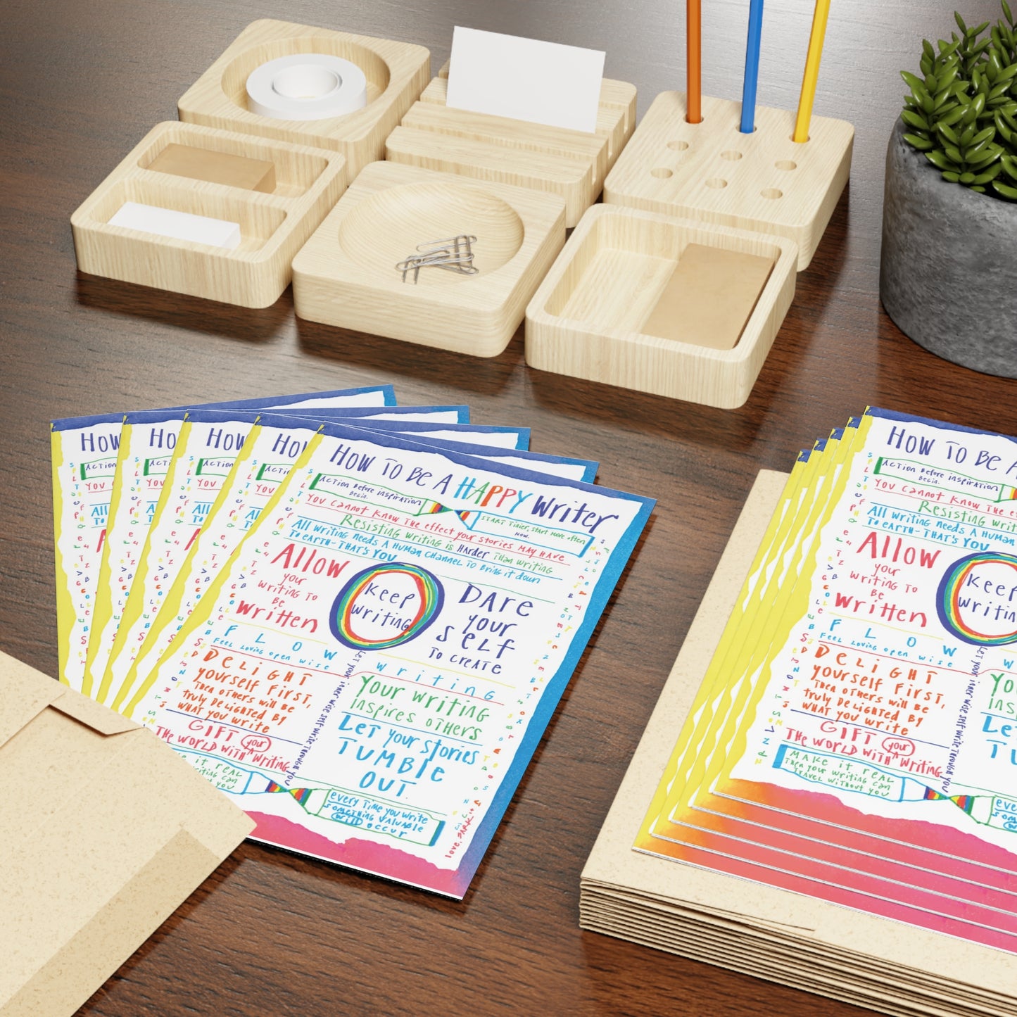 How To Be A Happy Writer, SARK Greeting Cards (1 or 10-pcs)