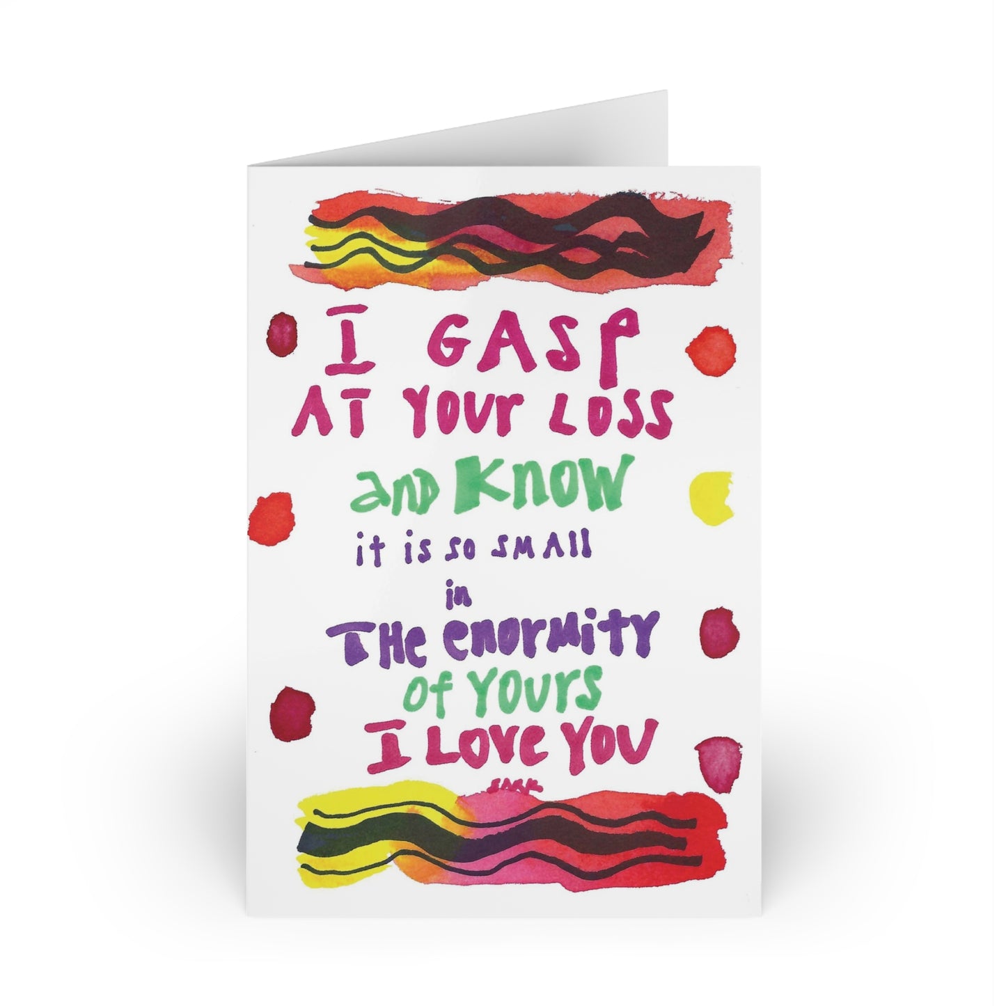 I Gasp At Your Loss, SARK Greeting Cards (1 or 10-pcs)
