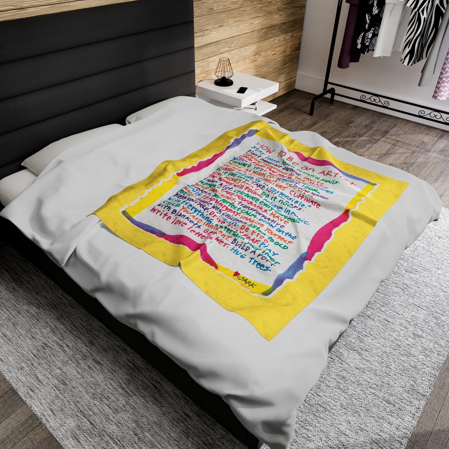 How To Be An Artist by SARK - Velveteen Plush Blanket