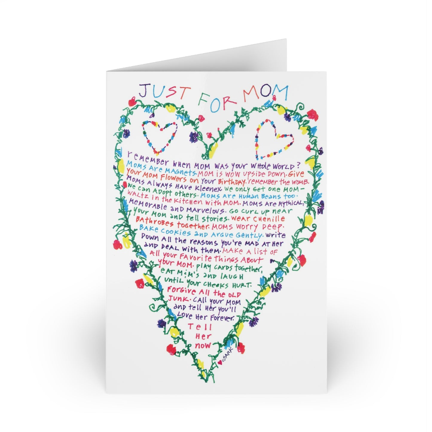 Just For Mom, SARK Greeting Cards (1 or 10-pcs)
