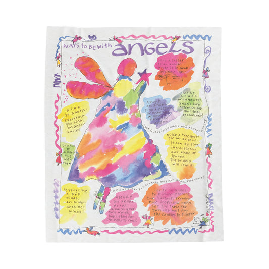 Ways To Be With Angels by SARK - Velveteen Plush Blanket