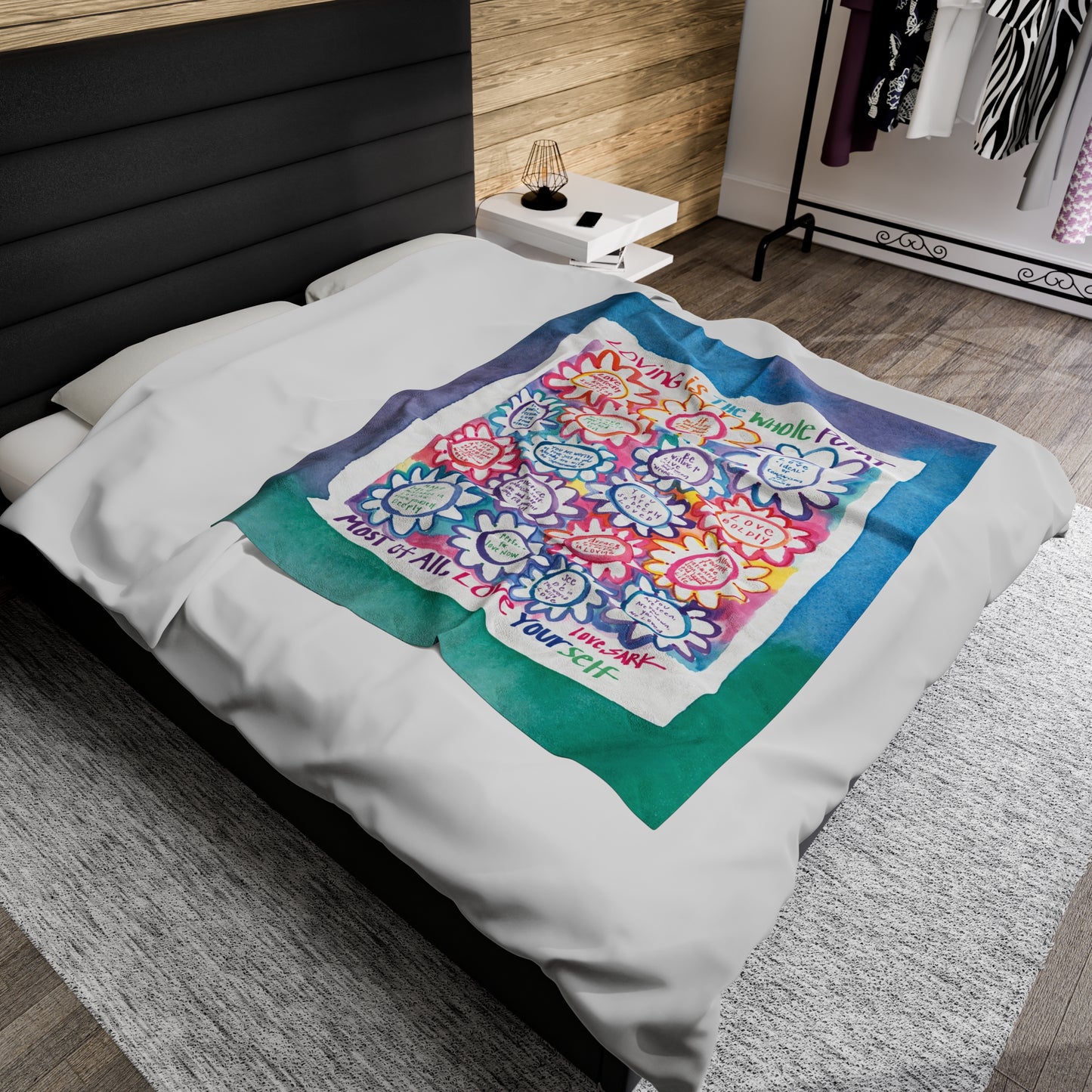 Loving Is The Whole Point by SARK - Velveteen Plush Blanket
