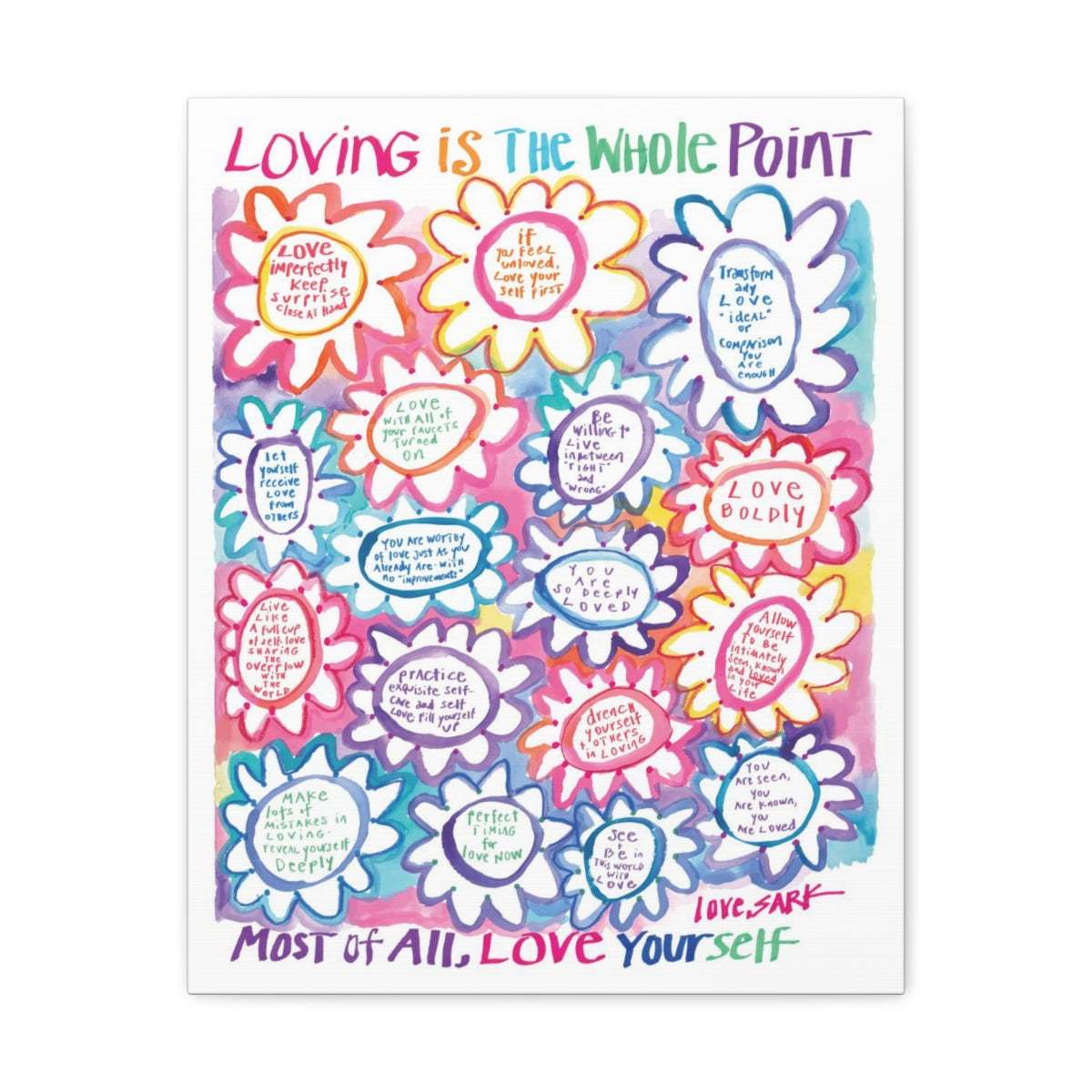 Loving Is The Whole Point by SARK - Canvas Gallery Wraps