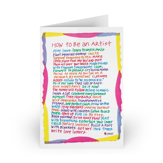 How To Be An Artist, SARK Greeting Cards (1 or 10-pcs)