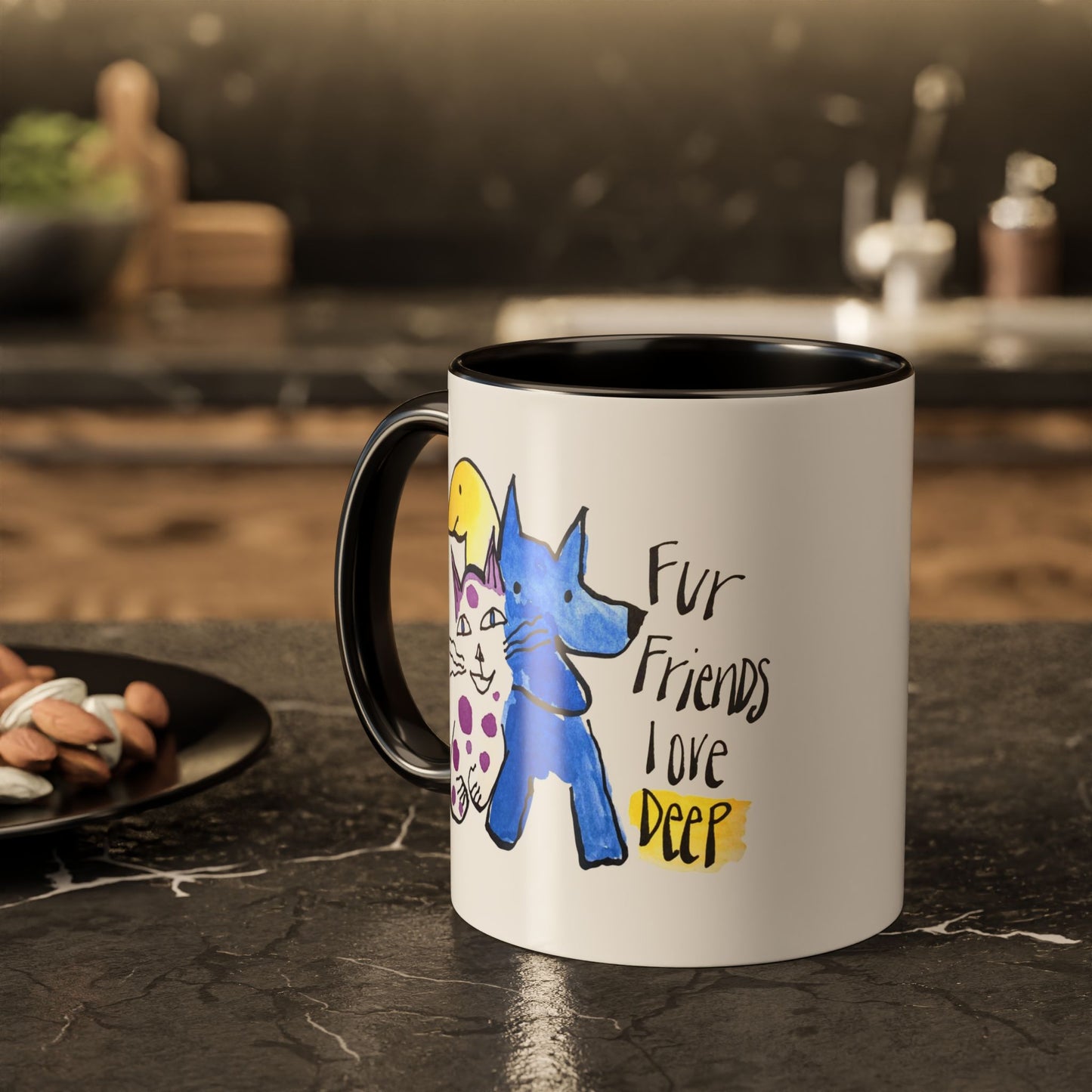 Fur Friends Love Deep by SARK - 11oz Creatively ColorFULL Mugs