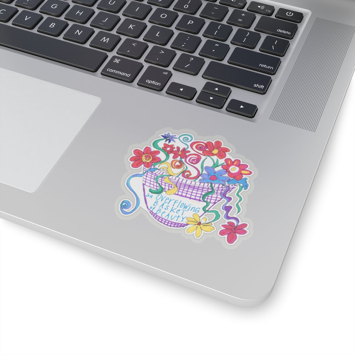 Overflowing Basket Of Beauty by SARK - 3” Vinyl Sticker