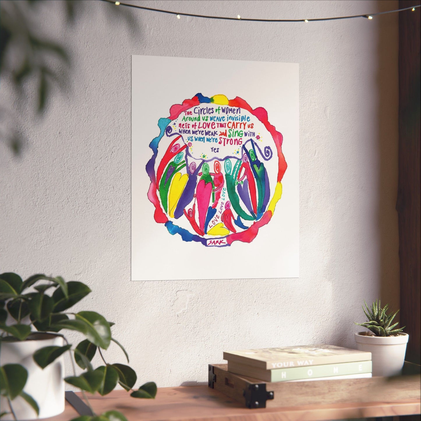 Circles Of Women by SARK - Premium Matte Art Print