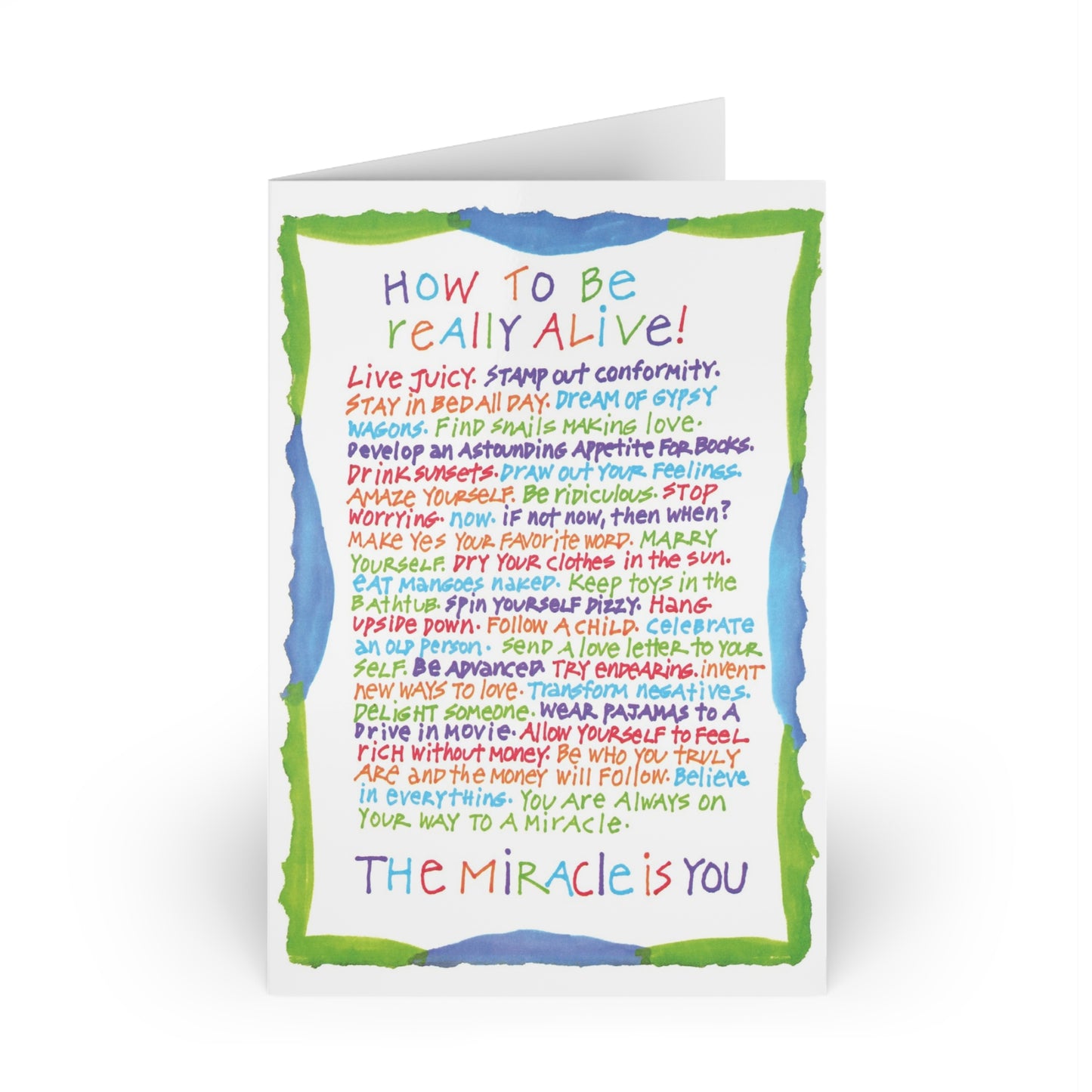 How To Be Really Alive, SARK Greeting Cards (1 or 10-pcs)