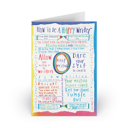 How To Be A Happy Writer, SARK Greeting Cards (1 or 10-pcs)