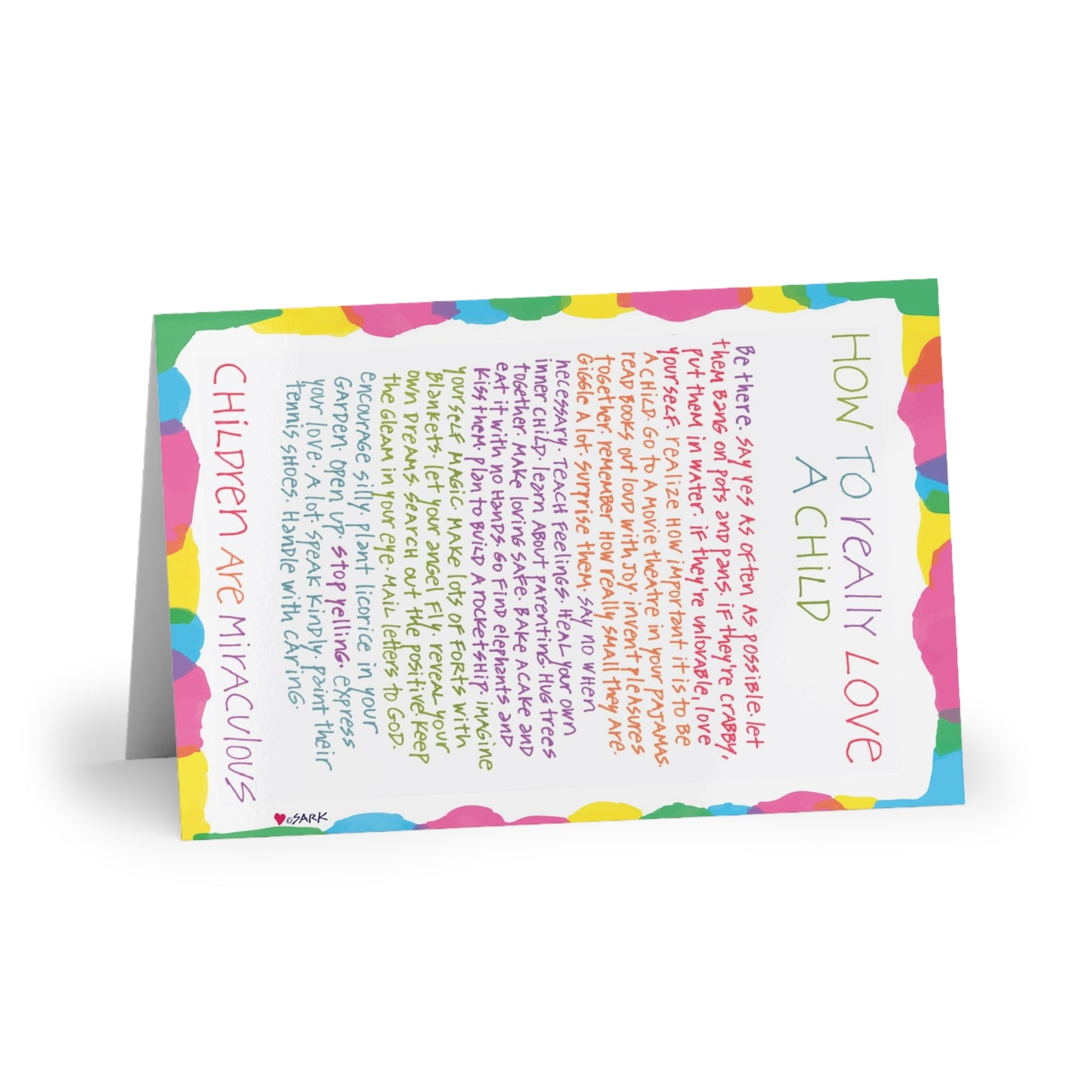 How To Really Love A Child, SARK Greeting Cards (1 or 10-pcs)