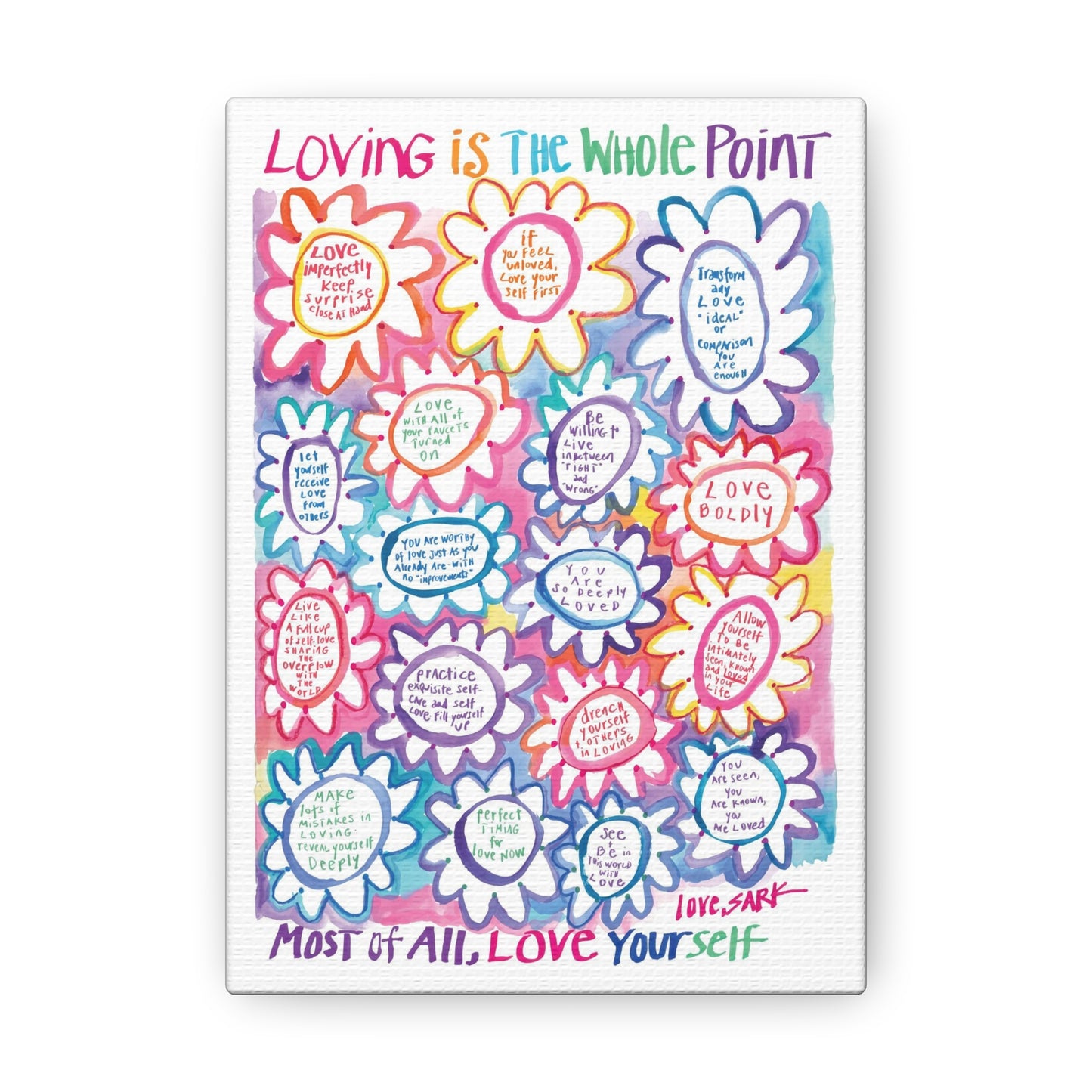 Loving Is The Whole Point by SARK - Canvas Gallery Wraps