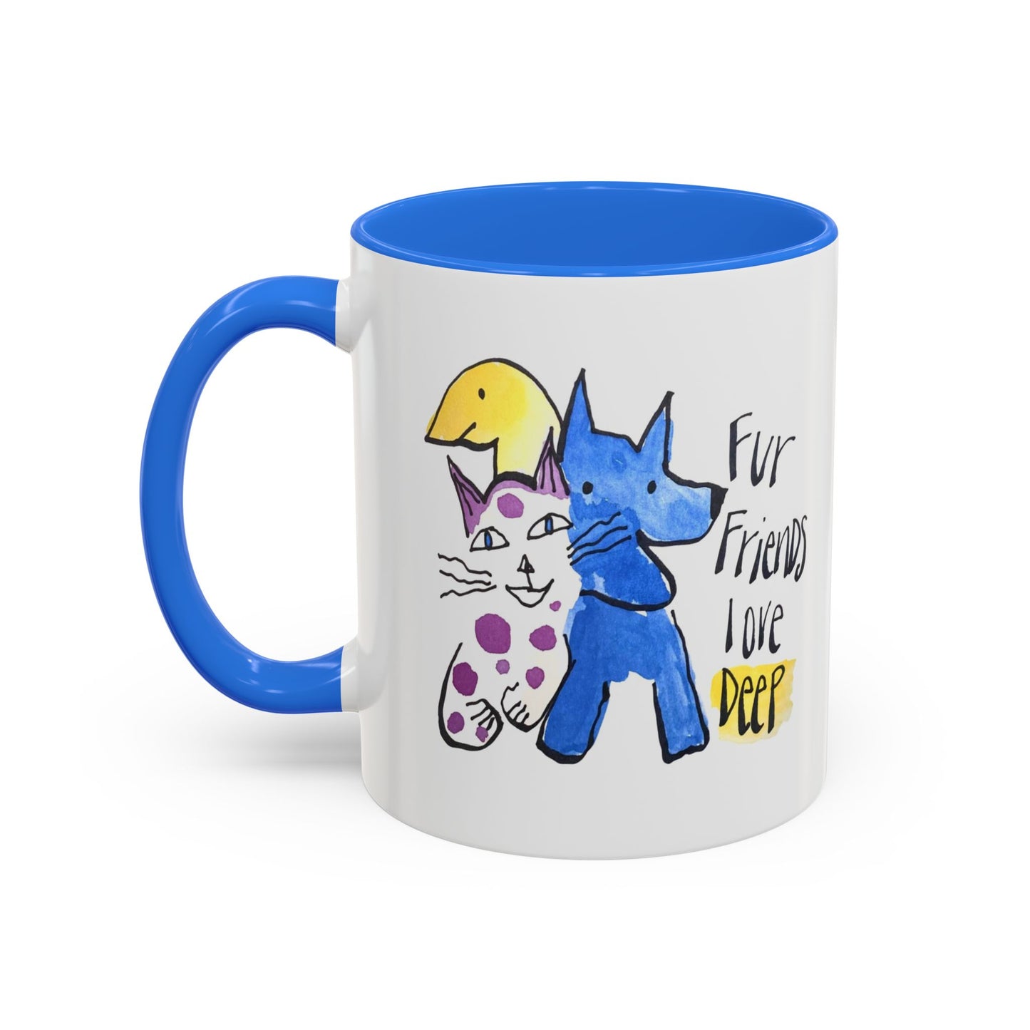 Fur Friends Love Deep by SARK - 11oz Creatively ColorFULL Mugs