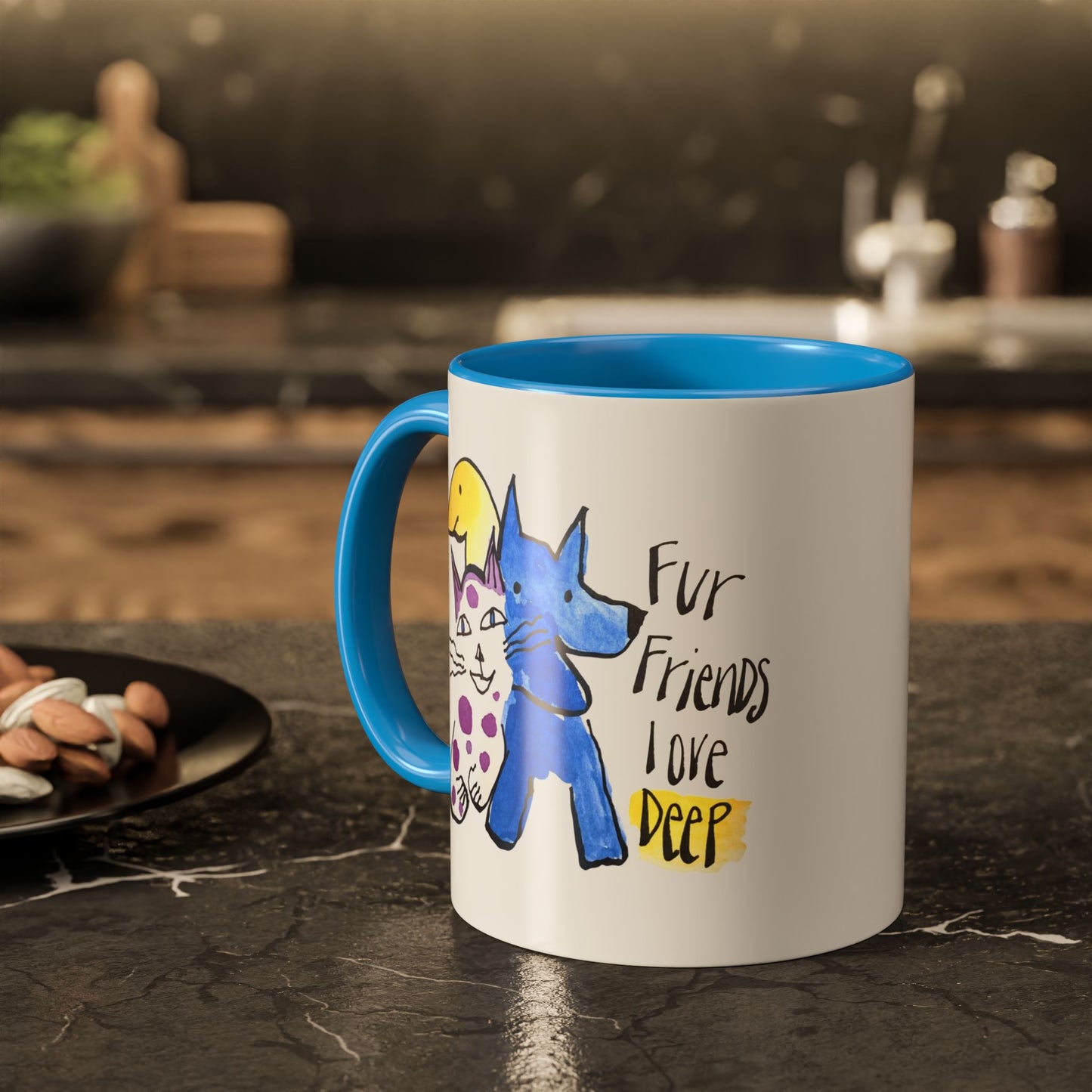 Fur Friends Love Deep by SARK - 11oz Creatively ColorFULL Mugs