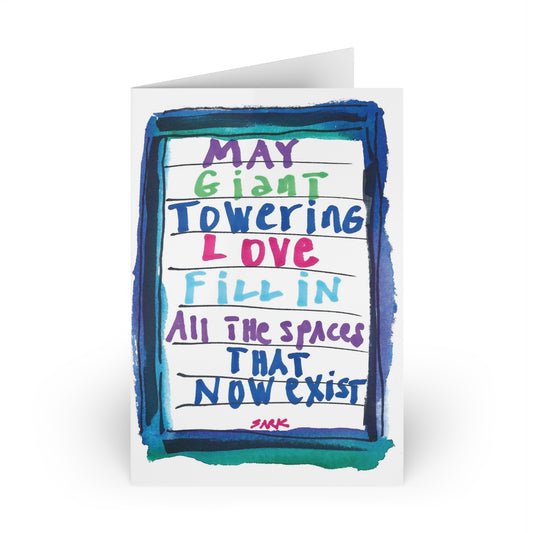 Giant Towering Love, SARK Greeting Cards (1 or 10-pcs)