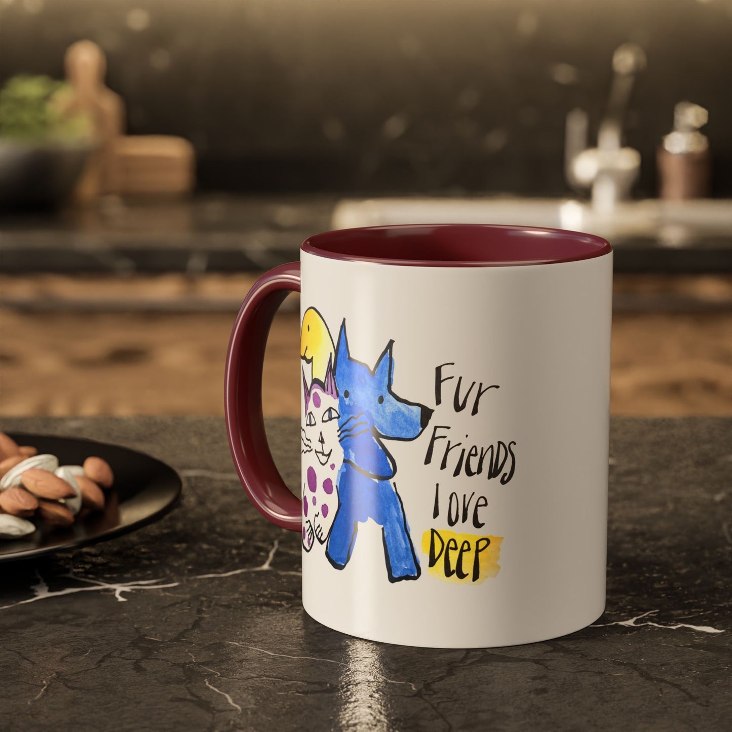 Fur Friends Love Deep by SARK - 11oz Creatively ColorFULL Mugs