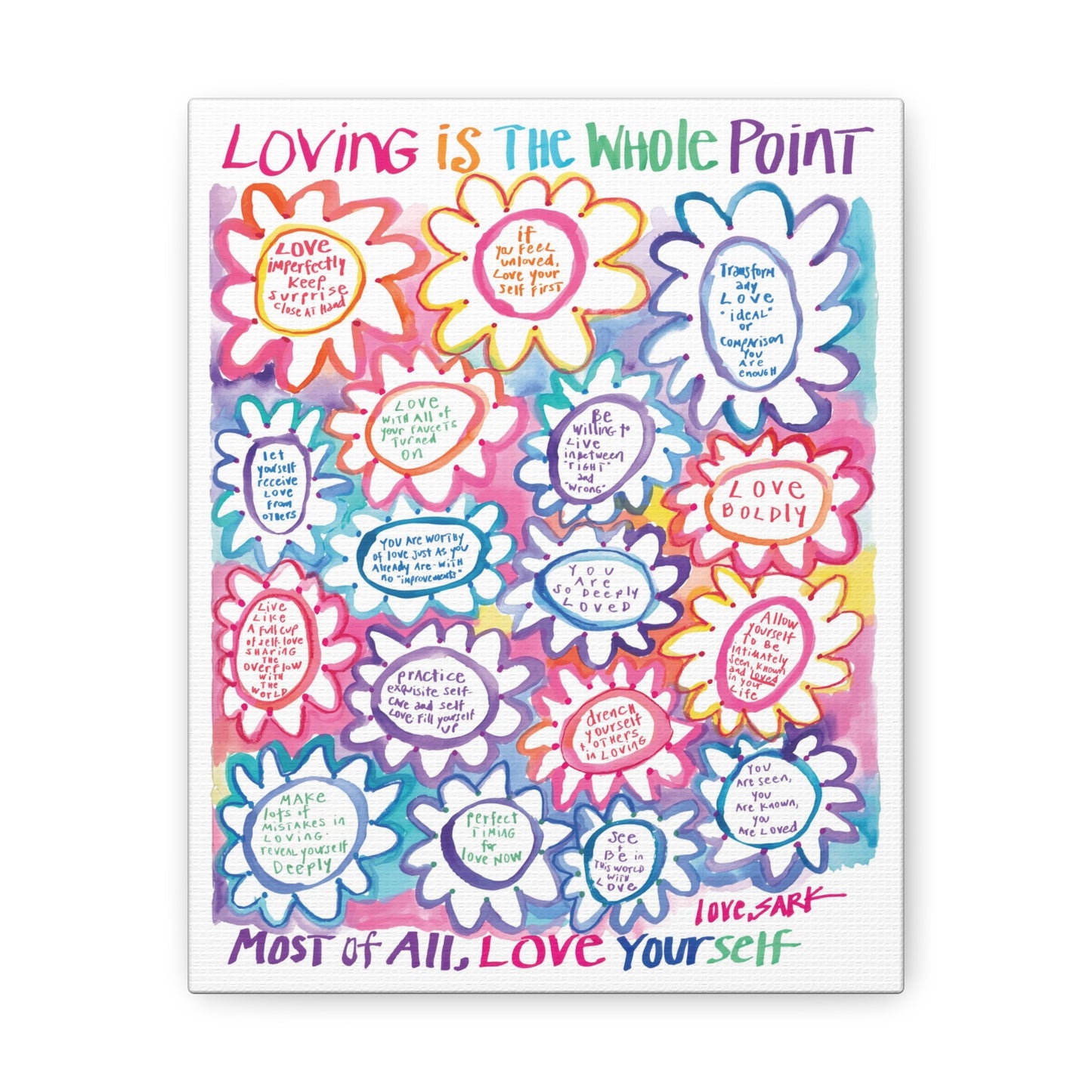 Loving Is The Whole Point by SARK - Canvas Gallery Wraps