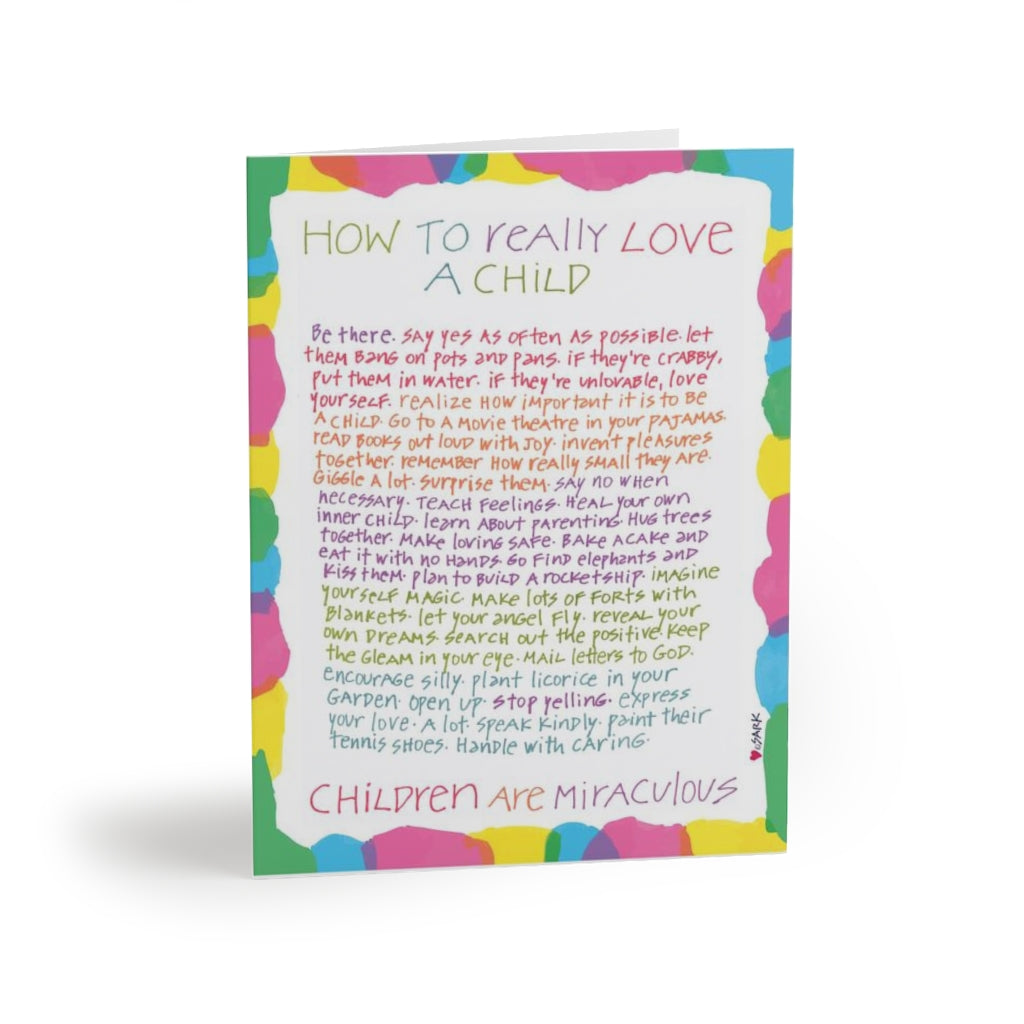 How To Really Love A Child, SARK Greeting cards (set of 8)