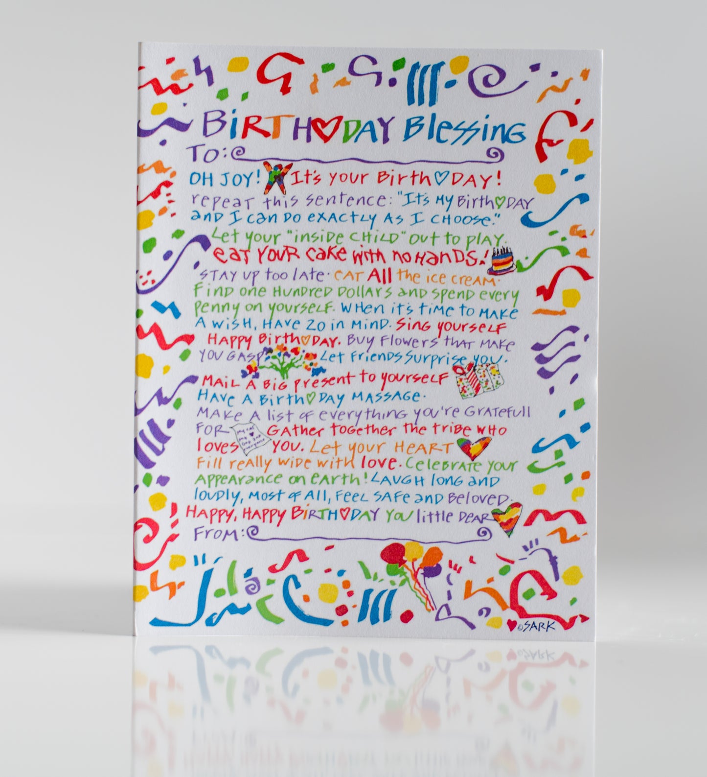 Birthday Blessings, SARK Greeting Cards (Set of 8)