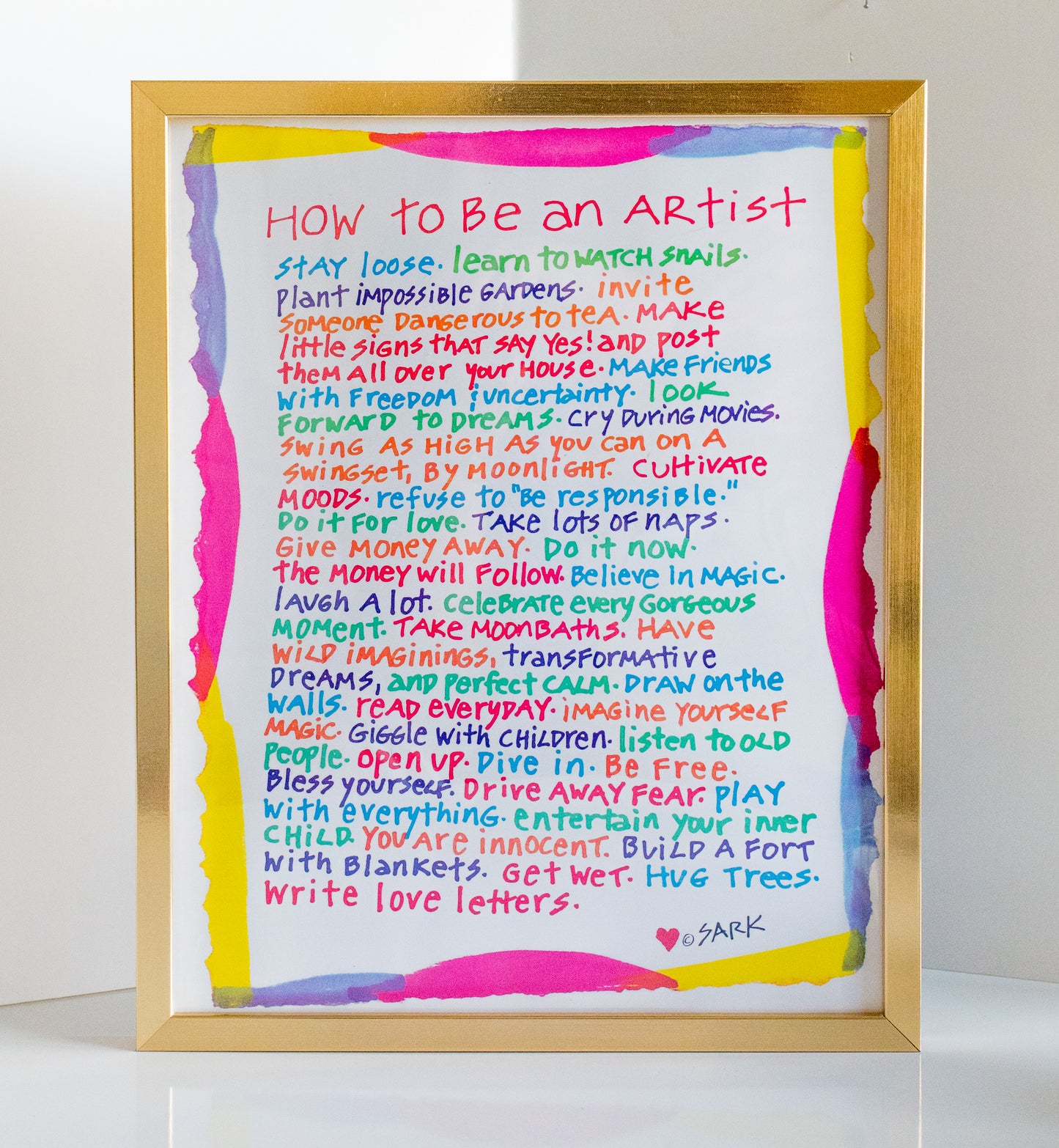 How To Be An Artist, by SARK - Premium Matte Art Print